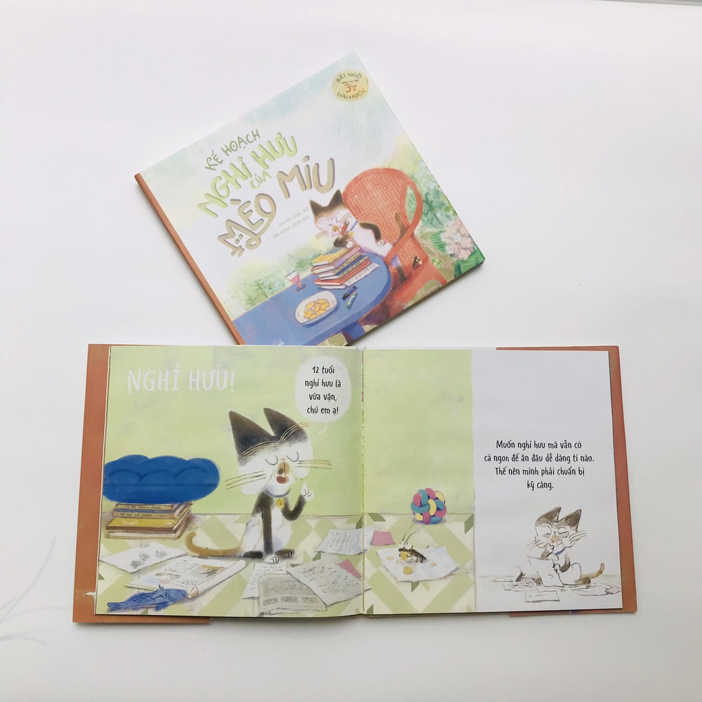 Sách - Kế hoạch nghỉ hưu của Mèo Miu - Crabit Kidbooks - dành cho trẻ từ 3 tuổi - hài hước bất ngờ