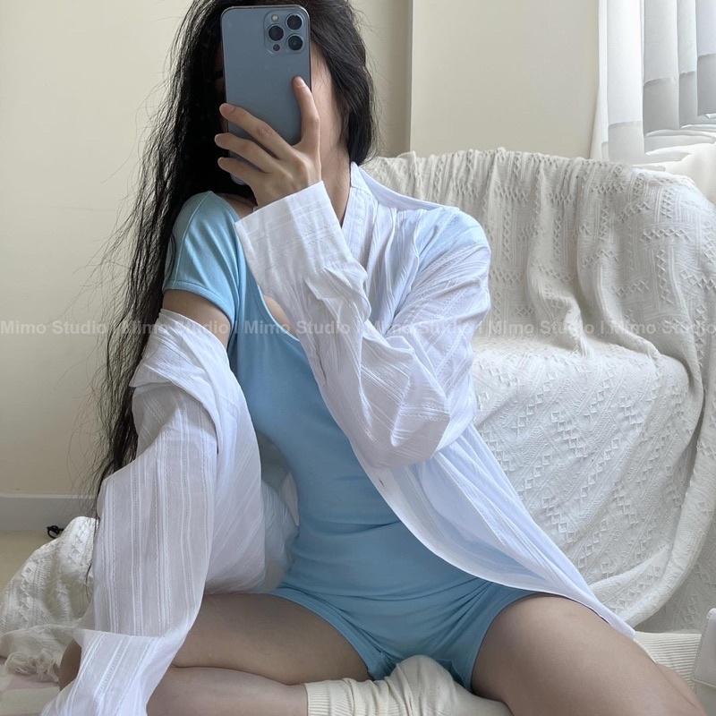 Jumpsuit dáng ôm hở lưng chất thun cotton co giãn 4c