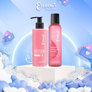Combo nước tẩy trang không cay mắt + gel rửa mặt sạch sâu 2% BHA Emmié by Happy Skin Emmie sữa