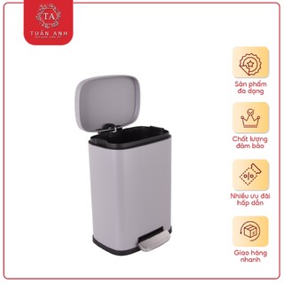Thùng rác vuông sơn tĩnh điện 5L -  TRCN5L-S