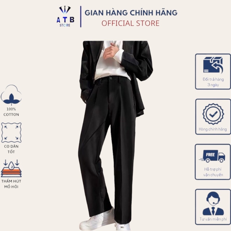 Quần Baggy nam ống rộng chất liệu co giãn cao cấp thương hiệu ATB - SHOP đứng đầu xu hướng 2021