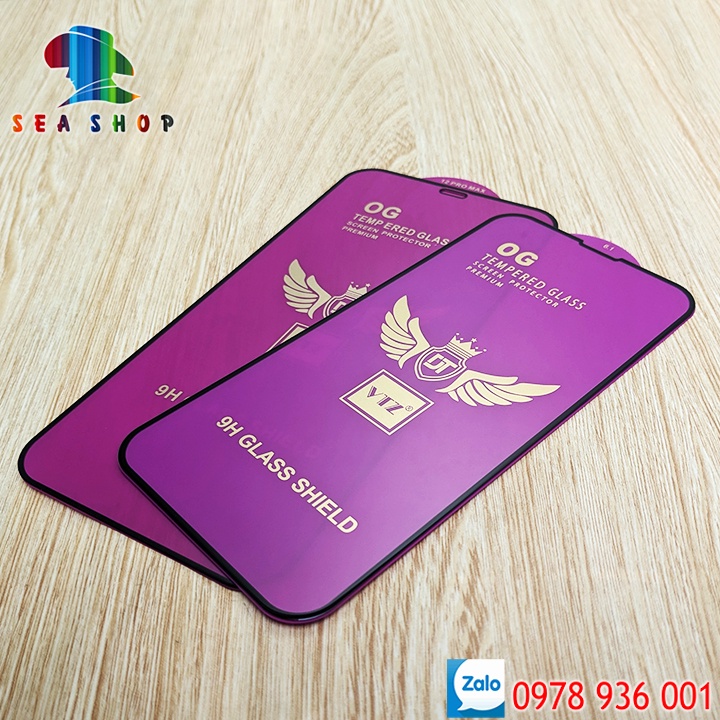 Kính cường lực cao cấp OG tím cho Vivo Y11, Y15, Y15s, Y17, Y19, Y21, Y33s, Y51, Y53s- Độ cứng cao, Cảm ứng mượt mà