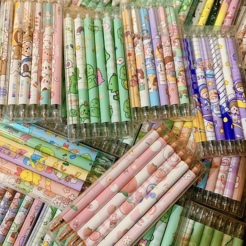 Set 6 bút gel ngòi 0,5mm họa tiết kiểu dáng dễ thương- Tiệm Ốc Sột-BU006