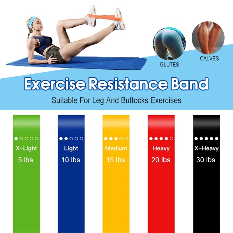 Dây miniband Dây Cao Su Kháng Lực Dây kháng lực tập gym Dây cao su kháng lực tập chân mông đùi Hỗ Trợ Tập Hiệu Quả.