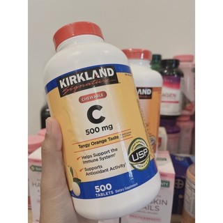 Kẹo ngậm bổ sung vitamin c kirkland signature vitamin c 500mg 500 viên