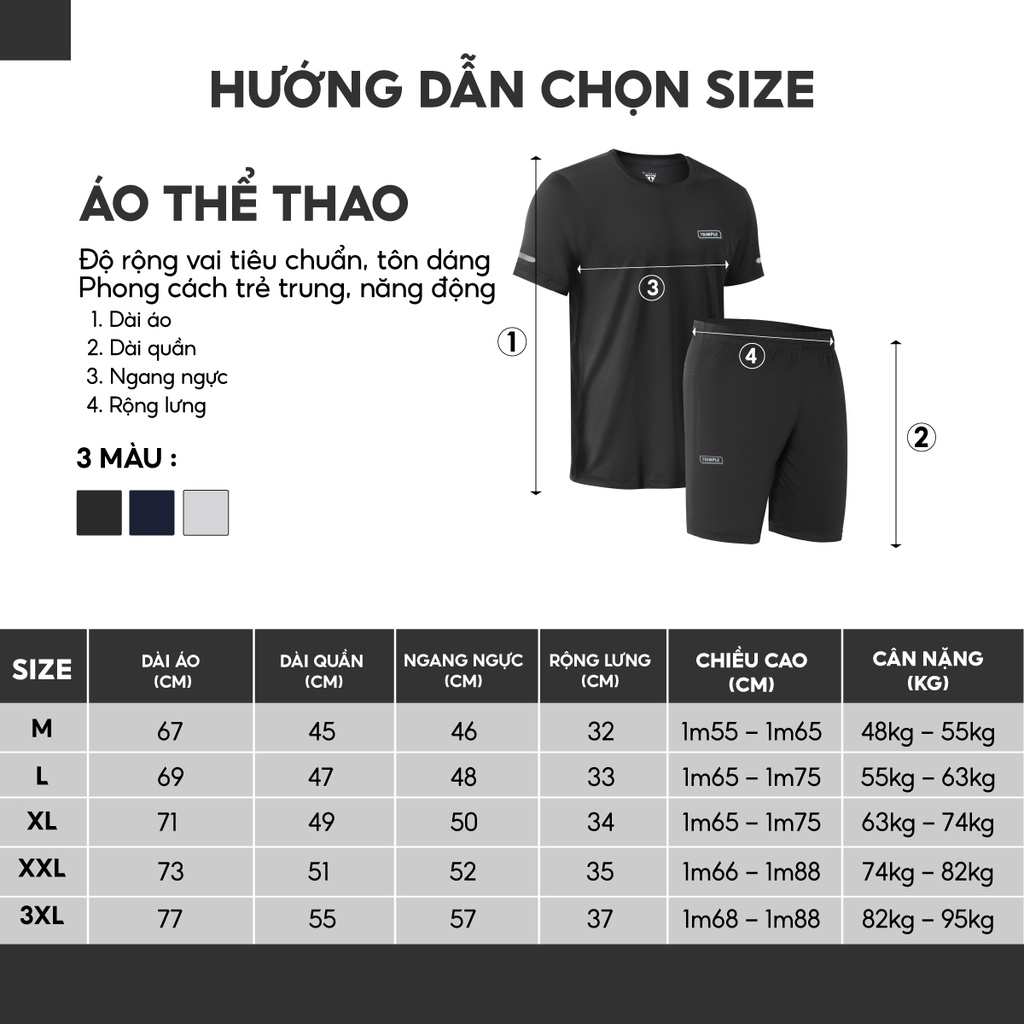 Bộ Thể Thao Nam TSIMPLE quần áo tập gym vải thun lạnh thoáng mát co giãn năng động thời trang MSSBHP1 | BigBuy360 - bigbuy360.vn