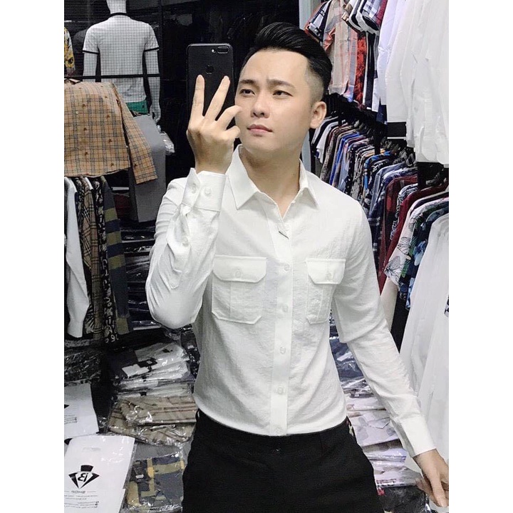 Áo Sơ Mi Nam Chất Đũi Mềm Mịn Kiểu Dáng Trẻ Trung Năng Động