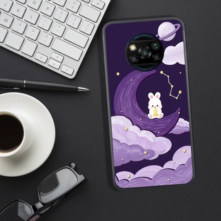 Ốp Lưng XIAOMI POCO X3 - POCO X3 PRO - POCO X4 PRO  , In Hình Rabbit & Moon, Màu Đẹp, Chất.