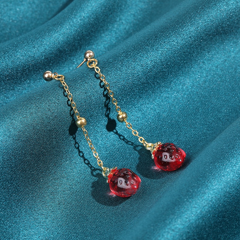 Khuyên tai dáng dài QUẢ DÂU phong cách cổ trang Trung Quốc cổ đại