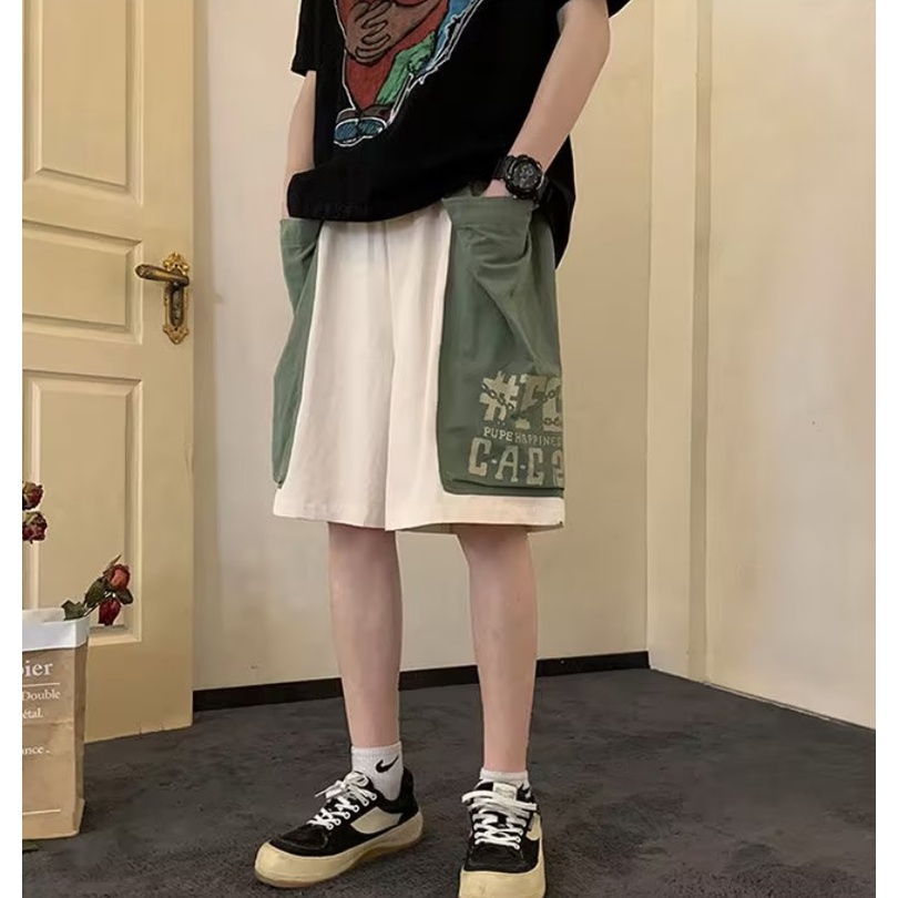 ✦ AFFLIGA ✦Quần Dài Thể Thao Dáng Suông Phối Túi Dây Rút Tùy Chỉnh Thời Trang Mùa Hè Cho Nam