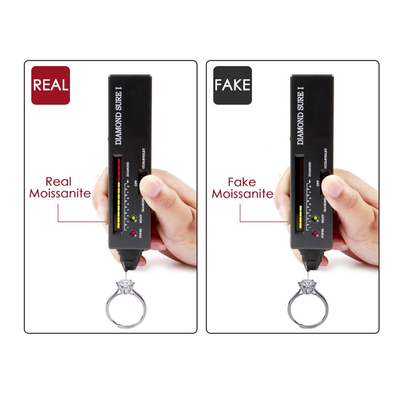 Nhẫn Chính Hãng Moissanite 1 Carat Hình Cỏ Bốn Lá Bằng Bạc Cho Nữ