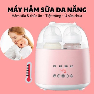 Máy hâm sữa máy làm nóng làm ấm sữa tiệt trùng hâm thức ăn siêu tốc 2 bình đa năng màn hình cảm ứng 5 chức năng tiện lợi