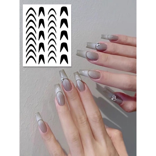 Sticker dán móng  - sticker nail tạo hiệu ứng omber 3D siêu đẹp