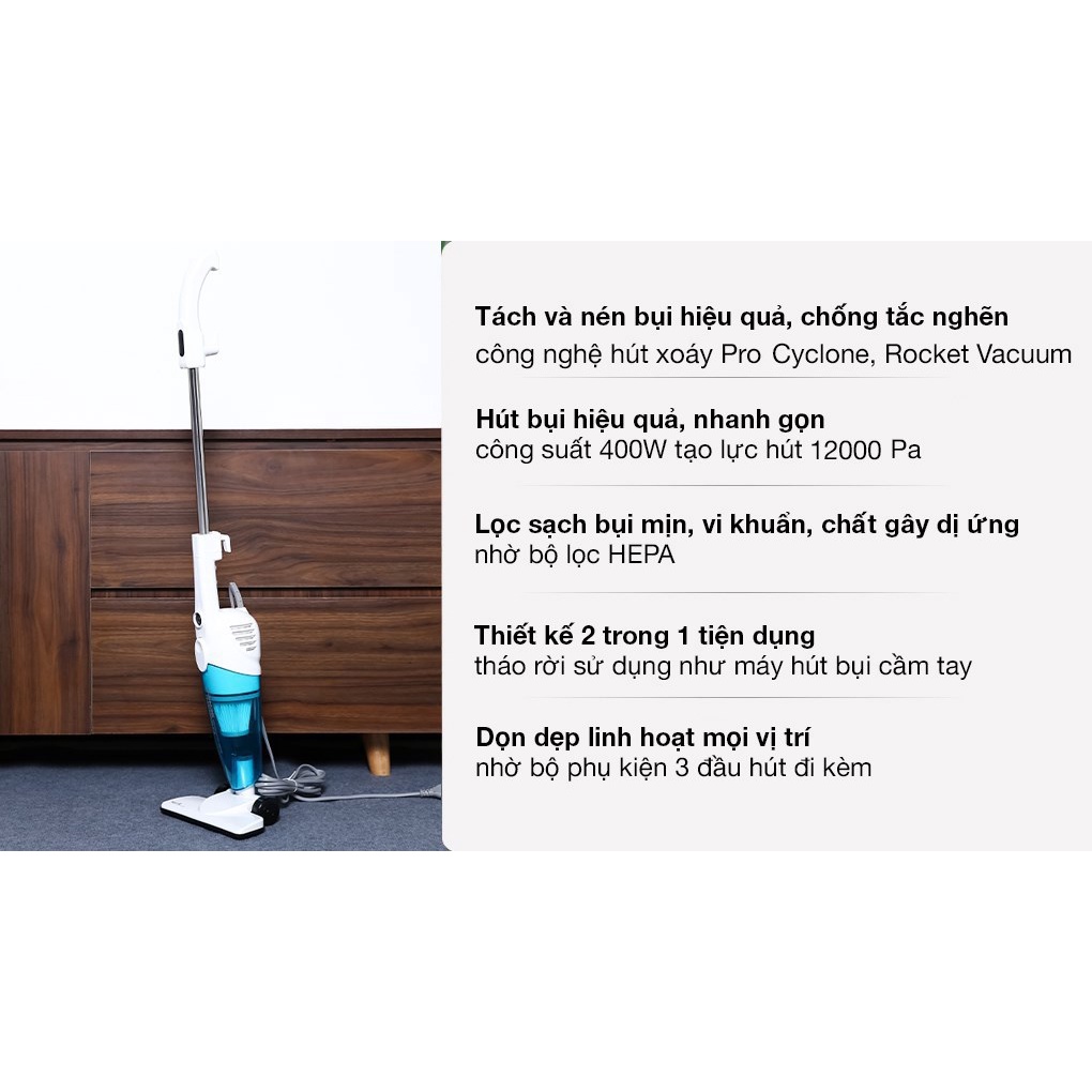 Máy hút bụi cầm tay Deerma DX118C- Chính Hãng bảo hành 12 tháng