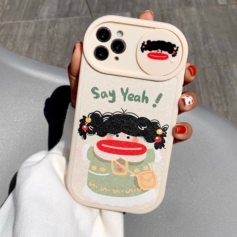 Ốp Lưng Da Bảo Vệ Camera - Có Nắp Trượt Mẫu Baby Girl