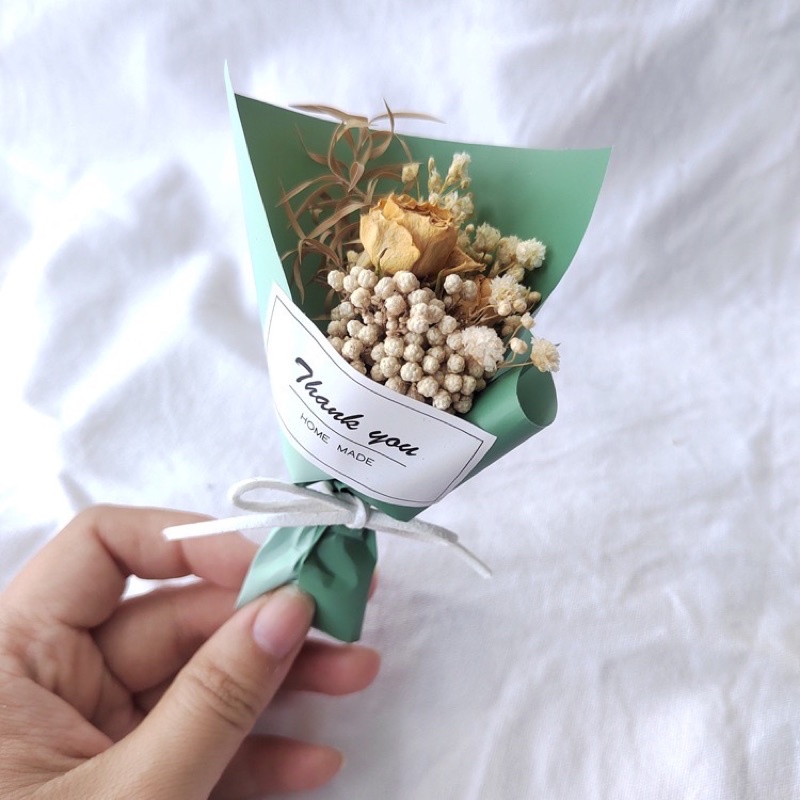 Bó hoa khô mini thơm trang trí hộp quày