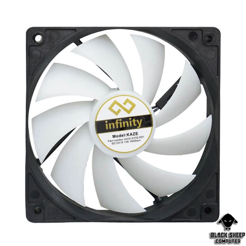 Quạt fan Infinity Kaze 12CM 1800rpm (No Led, Tặng Kèm 4 Ốc)