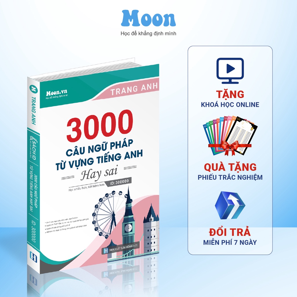 Sách cô Trang Anh 3000 câu ngữ pháp và từ vựng hay sai