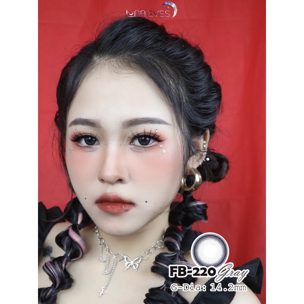Kính áp tròng LUNA EYES FB-220 GRAY - Lens size vừa
