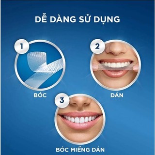 Combo 4 Gói Miếng dán trắng răng Crest 3D White (Professional Effects / Glamorous / Gentle Routine/ENAMEL SAFE )