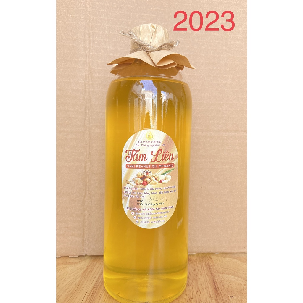 Dầu đậu phộng  nguyên chất  thơm, béo, sánh,rất tốt cho trẻ em,  ăn dặm , người ăn eat clean, healthy