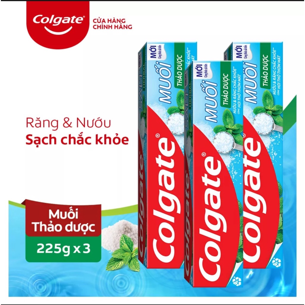 Kem Đánh Răng Colgate Herbal Salt Muối Thảo Dược bảo vệ răng và nướu tối ưu 225g/tuýp