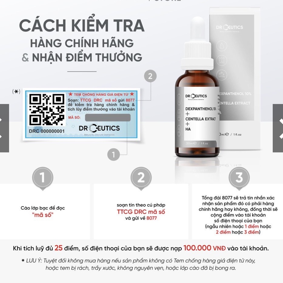 DRCEUTICS Serum Niacinamide 12% DrCeutics Giảm Thâm Sáng Da Kiềm Dầu 30ML