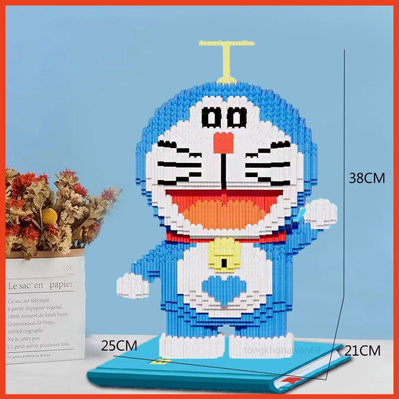 Mô Hình Đồ Chơi Lắp Ráp Doraemon Cỡ Lớn, Đồ Chơi Xếp Hình Doraemon Loại To Cho Bé