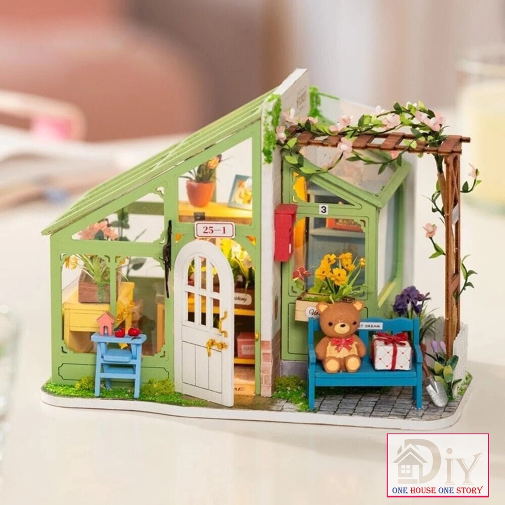 Nhà búp bê bằng gỗ | Robotime Rolife ENCOUTER FLOWER 3D DIY - Quà tặng sinh nhật giáng sinh tự làm