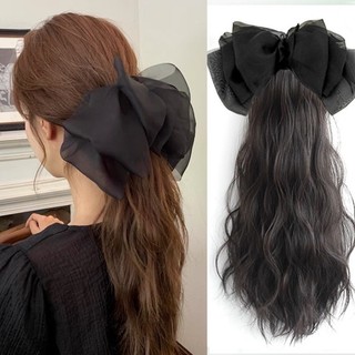 Đuôi tóc ngoạm nơ mini xù - 40cm