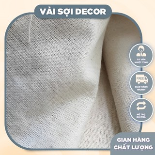 Vải bố thô canvas, decor vintage, làm rèm, học may(Vải để dài liền)