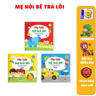 Sách - bộ 3 cuốn mẹ hỏi bé trả lời - hỏi đáp giúp bé phát triển ngôn ngữ và giao tiếp