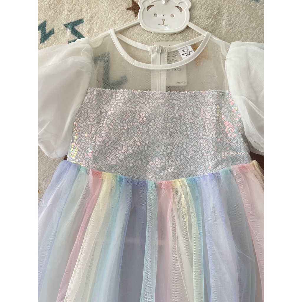 Váy Trắng Công Chúa Kim sa Siêu Xinh Melisa Size 12M-10Y