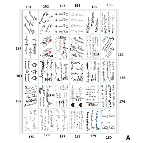 Hình Xăm Dán Họa Tiết Hoa / Lông Vũ / Trái Tim Thời Trang Đường Phố Chống Thấm Nước SIÊU CUTE