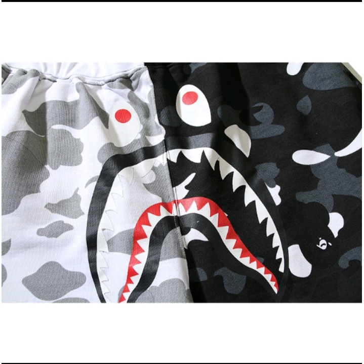 Short Bape Shark Galaxy SS22, Quần Đùi Bape Cá Ngáo, Quần Ngố Bape Cá mập chất liệu Cotton