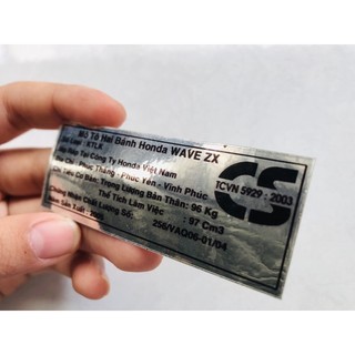 Tem Das Wave Zx Thường “ Dành Cho Xe Wave “