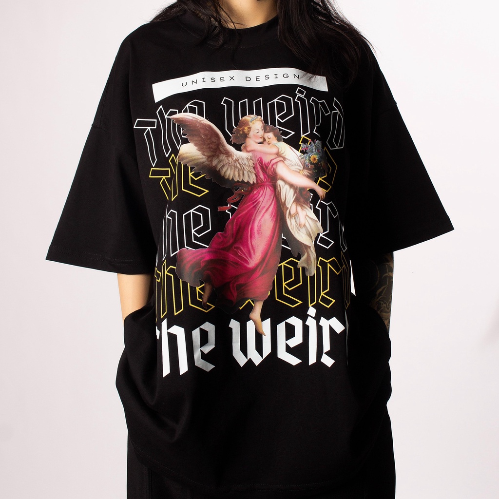 LOCAL BRAND Áo thun The Weird Phong Cách Unisex Form Rộng ATK534