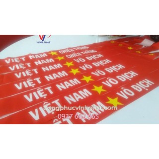 Băng rôn đeo đầu cổ vũ Việt Nam, băng rôn cổ động đội tuyển bóng đá chiến thắng