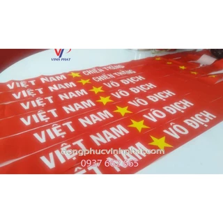 Băng rôn đeo đầu cổ vũ Việt Nam, băng rôn cổ động đội tuyển bóng đá chiến thắng