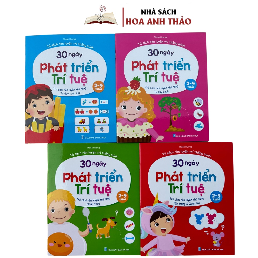 Sách - 30 Ngày Phát Triển Trí Tuệ Tủ Sách Rèn Luyện Trí Thông Minh Dành Cho Trẻ 2-4 Tuổi