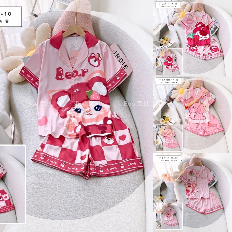 Đồ bộ pijama mặc nhà đùi chất VẢI LATIN Boo Boo 102