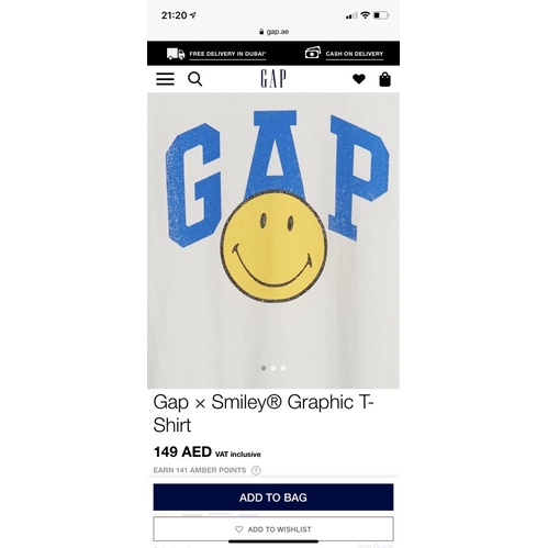 Áo Phông GAP x SMILEY unisex