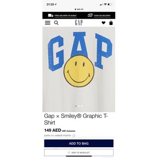 [ CHÍNH HÃNG ] Áo Phông GAP x SMILEY unisex