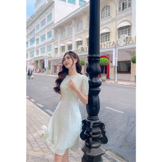 Đầm voan SARAH hoa vàng nhí ngọt ngào