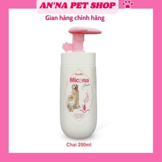 Sữa tắm cho chó mèo phòng nấm da, viêm da sữa tắm Micona shampoo lọ 200ml -AnNa Pet-