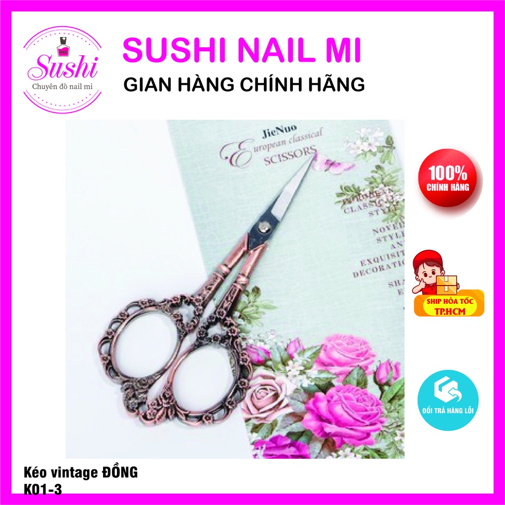 Kéo cắt móng giả Vintage, chuyên dụng cho móng - Sushi nail mi