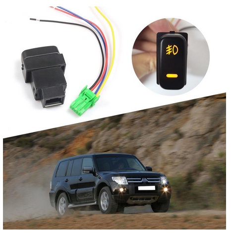 Công Tắc Nút ấn Đèn LED Phá Sương Mù bật tắt Cho Xe Hơi ô tô Triton Pajero Mitsubishi 4 Dây cho xe hơi ô tô