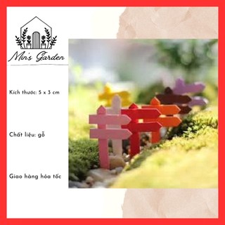 Biển chỉ đường các màu 🔥FREE SHIP🔥  phụ kiện trang trí tiểu cảnh