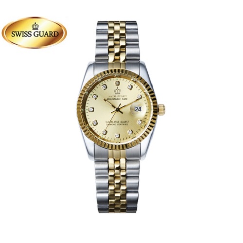 Đông Hồ Nam Swiss Guard Máy Seiko Nhật Bản Chống Nước 3ATM Mạ Vàng 24K Chống Trầy Xước