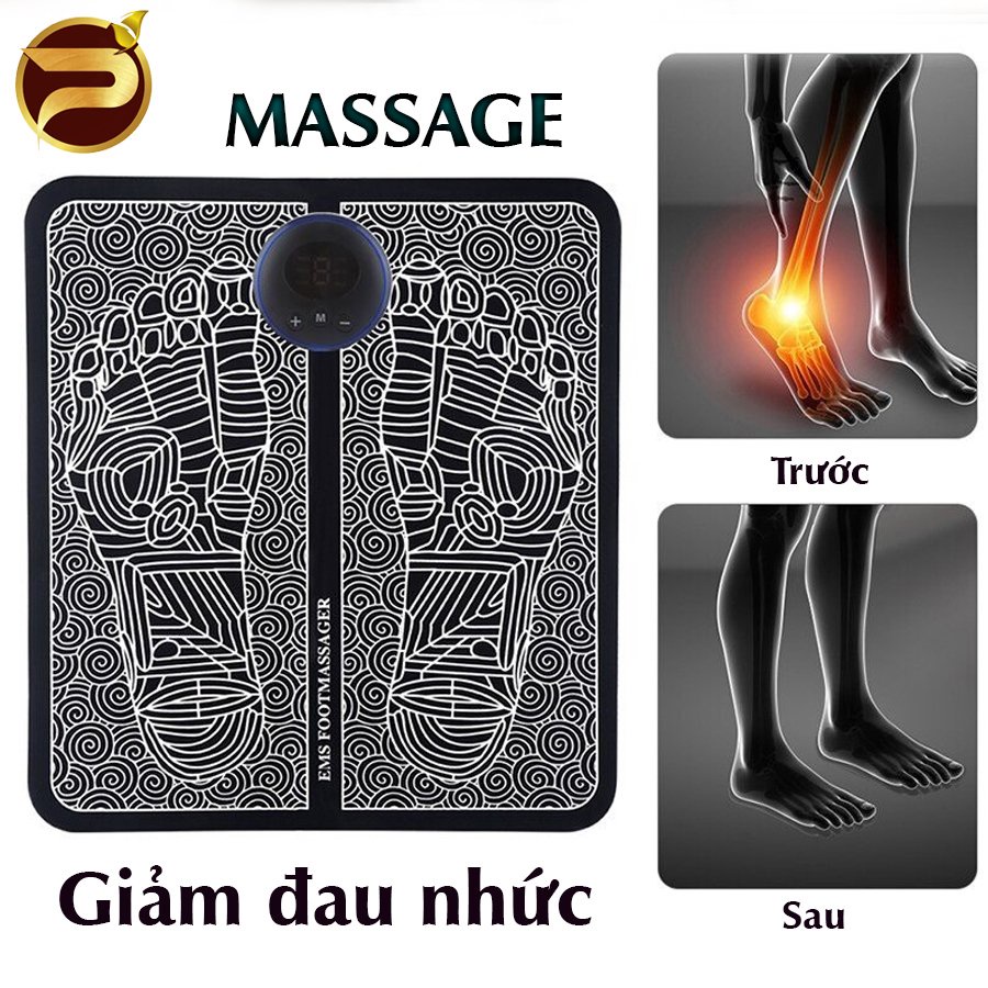 Máy Massage Chân, Đệm Massage Chân, Thảm Massage Chân, Máy Matxa Chân EMS 8 Chế Độ, 19 Cường Độ Giảm Đau Nhức, Mệt Mỏi